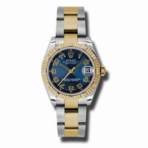 Rolex Datejust Blue Concentric Circle Dial Automatic Stainless Steel and 18kt Yellow Gold Ladies Watch 178313BLCAO
