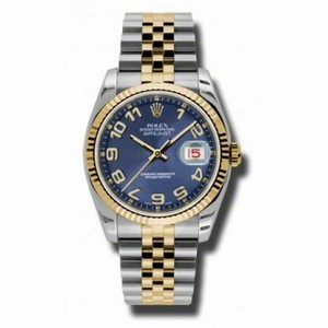 Rolex Datejust Blue Concentric  Dial Automatic  Stainless Steel and 18K Yellow Gold Men's Watch 116233BLCAJ