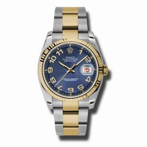 Rolex Datejust Blue Concentric  Dial Automatic  Stainless Steel and 18kt Yellow Gold Men's Watch 116233BLCAO