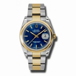 Rolex Datejust Blue  Dial Automatic  Stainless Steel and 18K Yellow Gold Men's Watch 116203BLSO