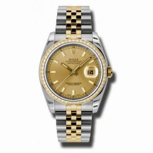 Rolex Datejust Champagne Dial Automatic  Stainless Steel and 18K Yellow Gold Ladies Watch 116243CSJ