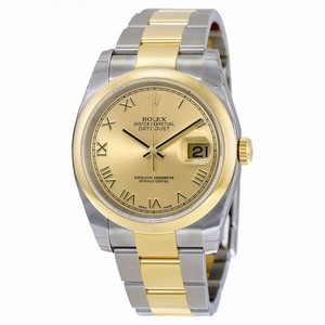 Rolex Datejust Champagne Dial Automatic  Stainless Steel and 18K Yellow Gold Men's Watch 116203CRO