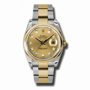 Rolex Datejust Champagne Dial Automatic  Stainless Steel and 18K Yellow Gold Men's Watch 116203CDO