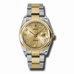Rolex Datejust Champagne Dial Automatic  Stainless Steel and 18K Yellow Gold Men's Watch 116203CJDO