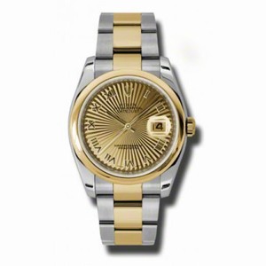 Rolex Datejust Champagne Dial Automatic  Stainless Steel and 18K Yellow Gold Men's Watch 116203CSBRO