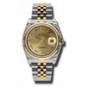 Rolex Datejust Champagne  Dial Automatic  Stainless Steel and 18K Yellow Gold Men's Watch 116233CSBRJ