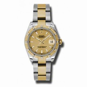 Rolex Datejust Champagne Dial Automatic Stainless Steel and 18kt Yellow Gold Ladies Watch 178313CSO
