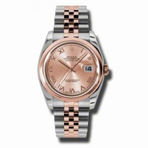 Rolex Datejust Champagne Dial Stainless Steel and 18kt Pink Gold Men's Watch 116201CRJ