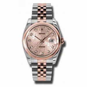 Rolex Datejust Champagne Jubilee Dial Automatic Stainless Steel And 18kt Pink Gold Men's Watch 116201CJDJ