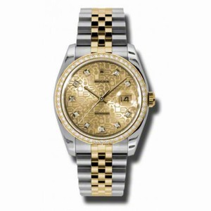 Rolex Datejust Champagne Jubilee Dial Automatic  Stainless Steel and 18kt Yellow Gold Ladies Watch 116243CJDJ