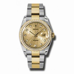 Rolex Datejust Champagne Jubilee Dial Automatic Stainless Steel and 18kt Yellow Gold Ladies Watch 116243CJDO