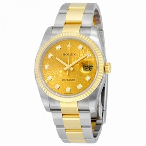 Rolex Datejust Automatic Champagne Jubilee Dial Stainless Steel and 18kt Yellow Gold Men's Watch 116233CJDO