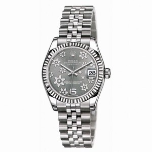 Rolex Datejust Dark Rhodium Floral Motif Dial Jubilee Bracelet Automatic Ladies Watch 178274RFJ
