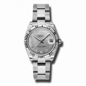 Rolex Datejust Goldust Mother of Pearl Dial Automatic White Gold Bezel Steel Ladies Watch 178274WGDMADO