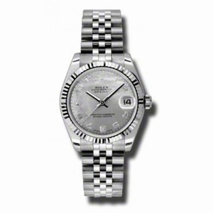 Rolex Datejust Goldust Mother of Pearl Dial White Gold Bezel Automatic Ladies Watch 178274WGDMADJ