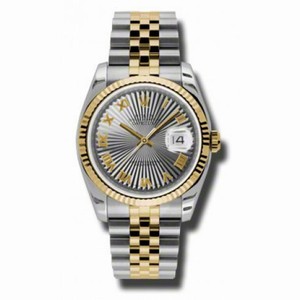 Rolex Datejust Grey Dial Automatic Stainless Steel and 18kt Yellow Gold Men's Watch 116233GSBRJ