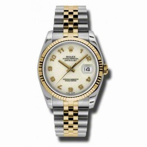 Rolex Datejust Ivory Jubilee Dial Automatic  Stainless Steel and 18kt Yellow Gold Men's Watch 116233IJAJ