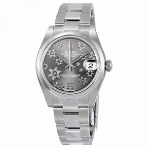 Rolex Datejust Foral Rhodium Dial Automatic Steel Ladies Watch 178240RFO