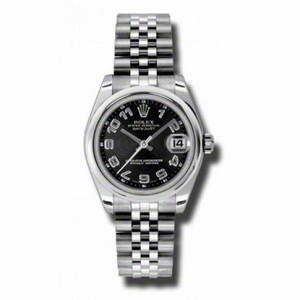Rolex Datejust Black Concentric Circle Dial Automatic Stainless steel Ladies Watch 178240BKCAJ
