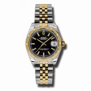 Rolex Datejust Automatic Stainless Steel and 18kt Yellow Gold Ladies Watch 178343BKSJ