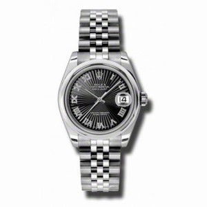 Rolex Datejust Black Sunbeam Dial Automatic Stainless steel Ladies Watch 178240BKSBRJ