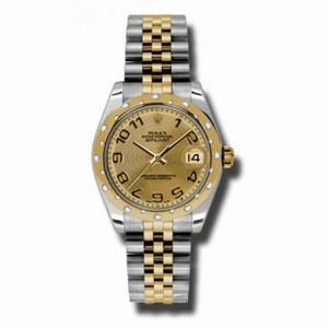 Rolex Datejust Champagne Dial Automatic Stainless Steel and 18kt Yellow Gold Ladies Watch 178343CCAJ
