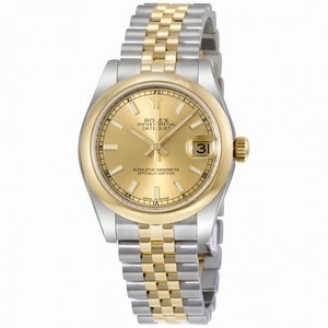 Rolex Datejust Champagne Dial Automatic Stainless Steel and 18kt Gold Ladies Watch 178243CSJ