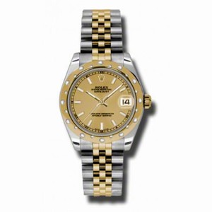 Rolex Datejust  Champagne Dial Automatic Stainless Steel and 18kt Yellow Gold Ladies Watch 178343CSJ