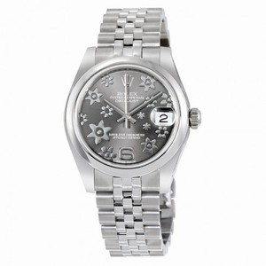 Rolex Datejust Floral Rhodium Dial Automatic Stainless steel Ladies Watch 178240