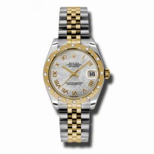 Rolex Datejust Mother of Pearl Dial Automatic Stainless Steel and 18kt Yellow Gold Ladies Watch 178343MRJ