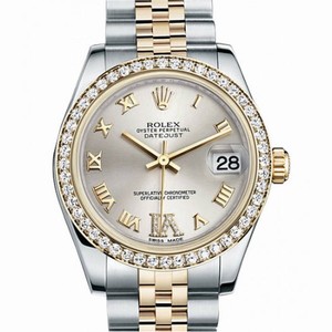 Rolex Datejust Lady 31 Silver Dial 18 Carat Yellow Gold and Stainless Steel Automatic Ladies Watch 178383SRDJ