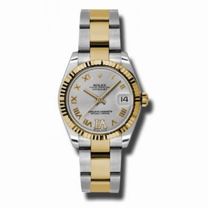 Rolex Datejust Lady 31 Silver Diamond Dial Steel and 18K Yellow Gold Automatic Watch 178273SRDO