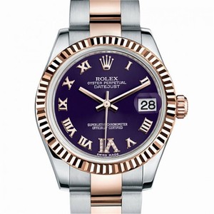Rolex Datejust Lady Purple Dial Steel and Everose Gold Automatic Watch 178271PURDO