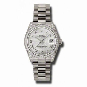 Rolex Datejust Lady 31 Mother Of Pearl Dial 18K White Gold President Automatic Ladies Watch 178159MRP