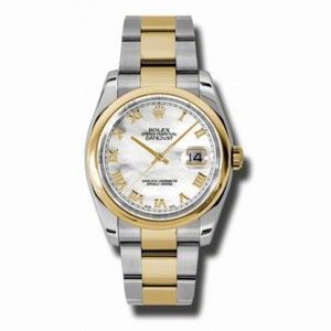 Rolex Datejust Mother of Pearl Dial Automatic  Stainless Steel and 18K Yellow Gold Men's Watch 116203MRO