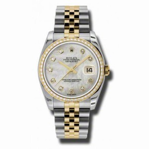 Rolex Datejust Mother of Pearl Dial Automatic  Stainless Steel and 18kt Yellow Gold Ladies Watch 116243MDJ