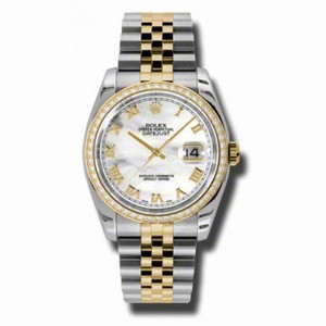 Rolex Datejust Mother of Pearl Dial Automatic  Stainless Steel and 18kt Yellow Gold Ladies Watch 116243MRJ