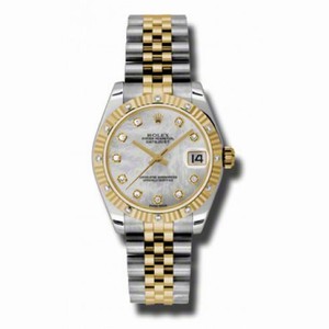 Rolex Datejust Mother of Pearl Dial Automatic Stainless Steel and 18kt Yellow Gold Ladies Watch 178313MDJ