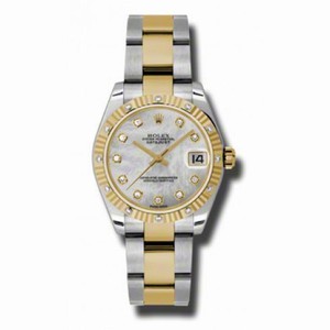 Rolex Datejust Mother of Pearl Dial Automatic Stainless Steel and 18kt Yellow Gold Ladies Watch 178313MDO