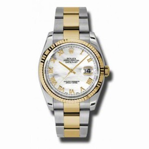Rolex Datejust Mother of Pearl Dial Automatic Stainless Steel and 18kt Yellow Gold Men's Watch 116233MRO