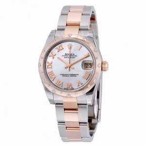 Rolex Datejust Mother of Pearl Dial Steel and 18K Pink Gold Diamond Ladies Automatic Watch 178341MRO