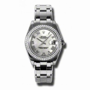 Rolex Masterpiece Mother of Pearl Automatic 18kt White Gold Ladies Watch 81339MRPM