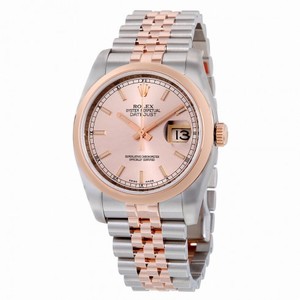 Rolex Datejust Pink Dial Automatic Stainless Steel with 18kt Pink Gold  Men's Watch 116201CSJ