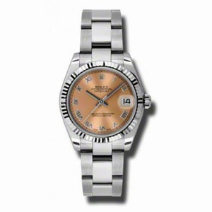 Rolex Datejust Pink Dial Automatic White Gold Bezel Steel Ladies Watch 178274PRO