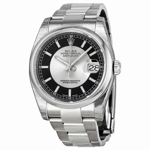 Rolex Datejust Rhodium Center Black Index Dial Oyster Bracelet Men's Watch 116200BKRSO