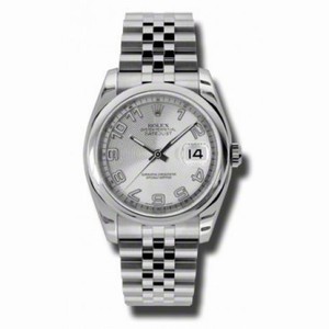 Rolex Datejust Silver Concentric Dial Stainless Steel Jubilee Men's Watch 116200SCAJ