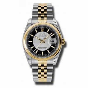 Rolex Datejust Silver Dial Automatic  Stainless Steel and 18K Yellow Gold Men's Watch 116203SBKSJ