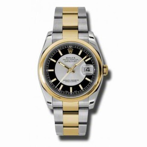 Rolex Datejust Silver Dial Automatic  Stainless Steel and 18K Yellow Gold Men's Watch 116203SBKSO