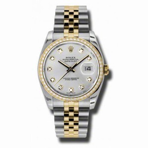 Rolex Datejust Silver Dial Automatic  Stainless Steel and 18kt Yellow Gold Ladies Watch 116243SDJ