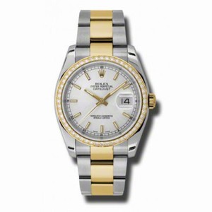 Rolex Datejust Silver Dial Automatic Stainless Steel and 18kt Yellow Gold Ladies Watch 116243SSO